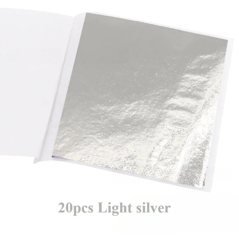 Листы сусального серебра Light silver 20pcs