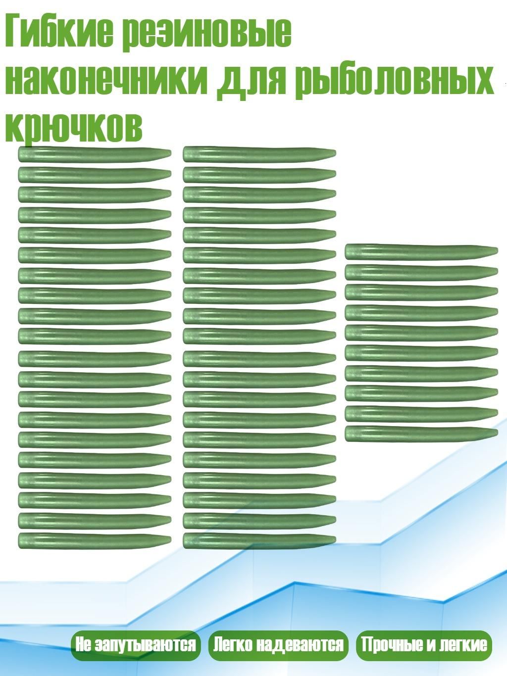 Антизакручиватель для рыбалки - силиконовая трубочка для оснастки 3.5 см, антизакручиватель поводка, 50 шт.