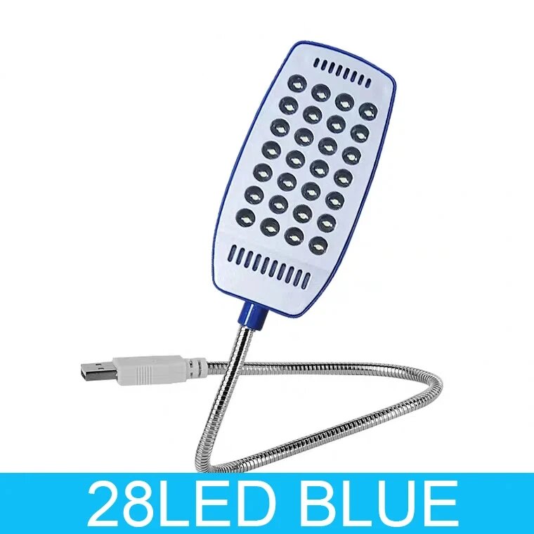 USB LED Book Light 28 LEDs настольная лампа Голубой, Blue