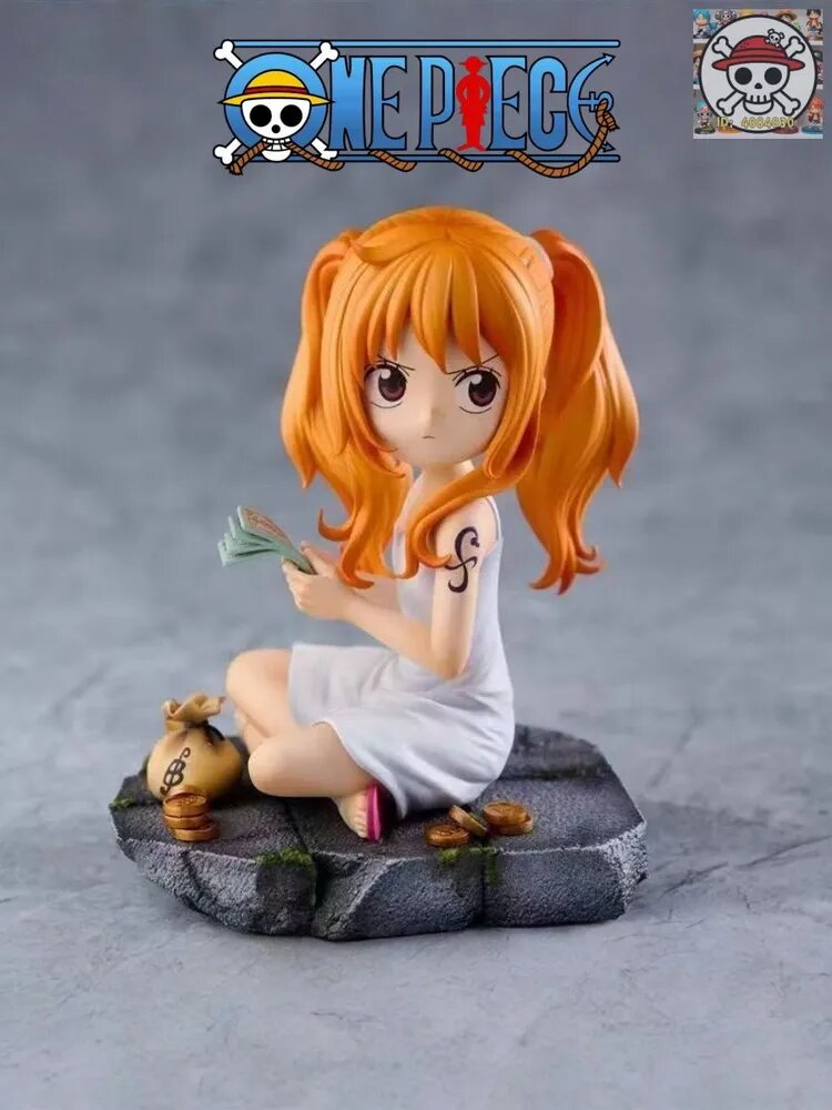 Nami One Piece Anime Периферийное устройство ручной работы -детство nami 10cm