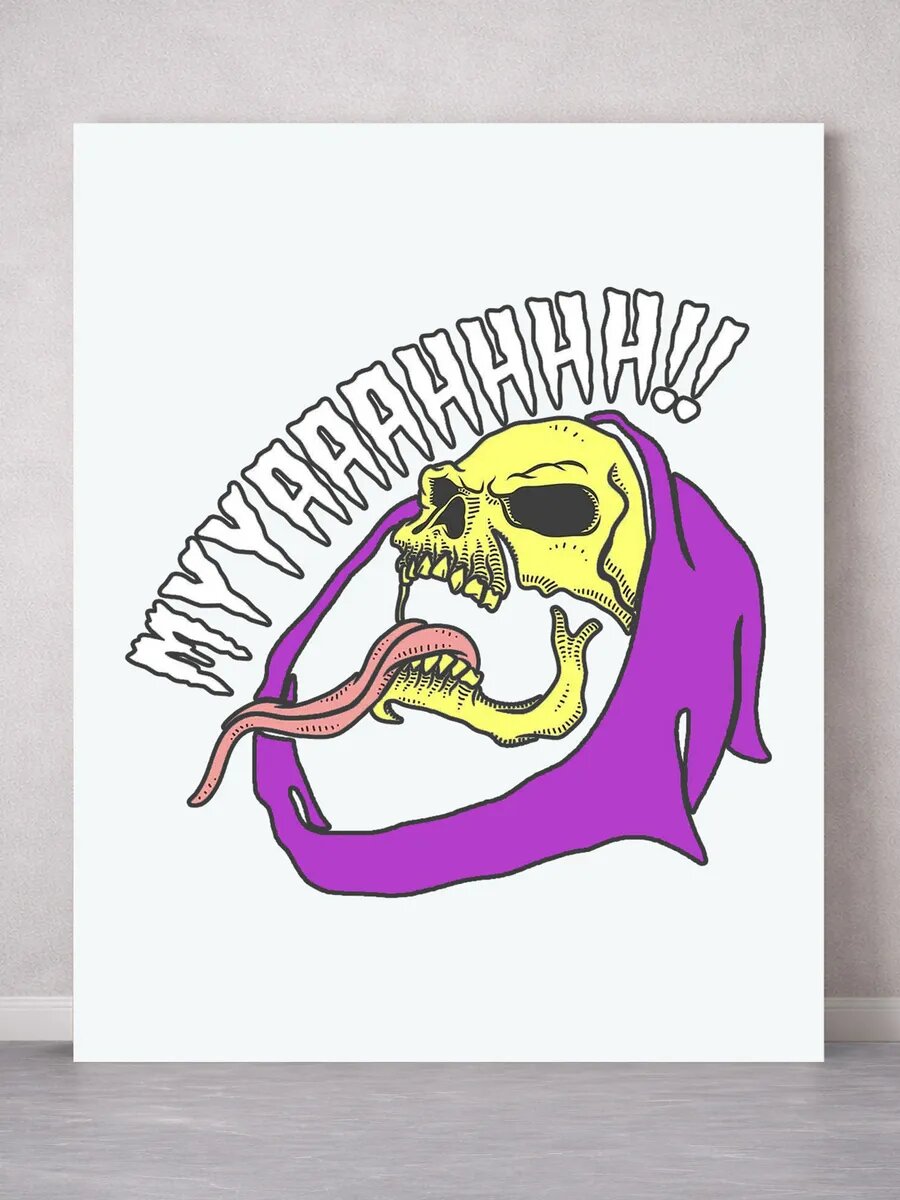 Картина на стену 40х50 см Skeleton Phonk