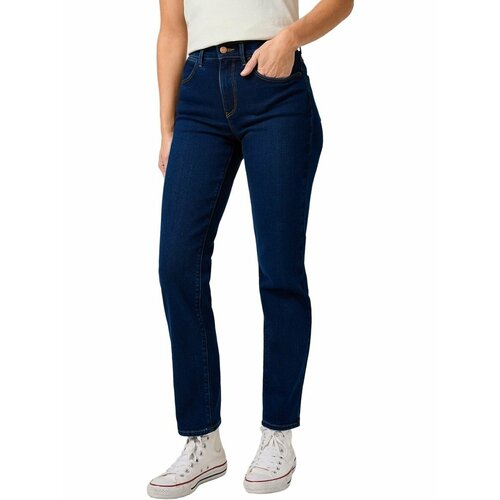 фото Джинсы wrangler women straight jeans, размер 30/32, синий