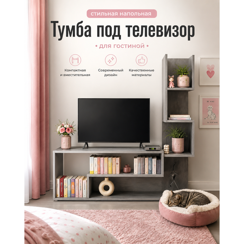 Тумба под телевизор с высоким стеллажом Прудников Н.В.