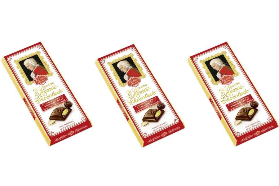 Reber Горький шоколад с начинкой, 98 г, 3 шт