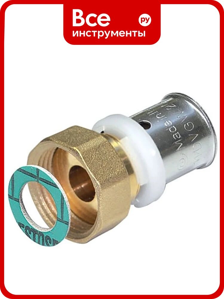 Муфта с накидной гайкой Comisa плоская пресс ф16х2-1/2вн. (Италия) MU087600516L 8742150