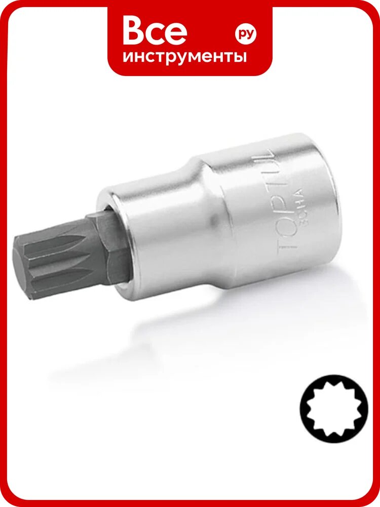 Головка с насадкой SPLINE M5, 3/8" DR TOPTUL BCHA1205