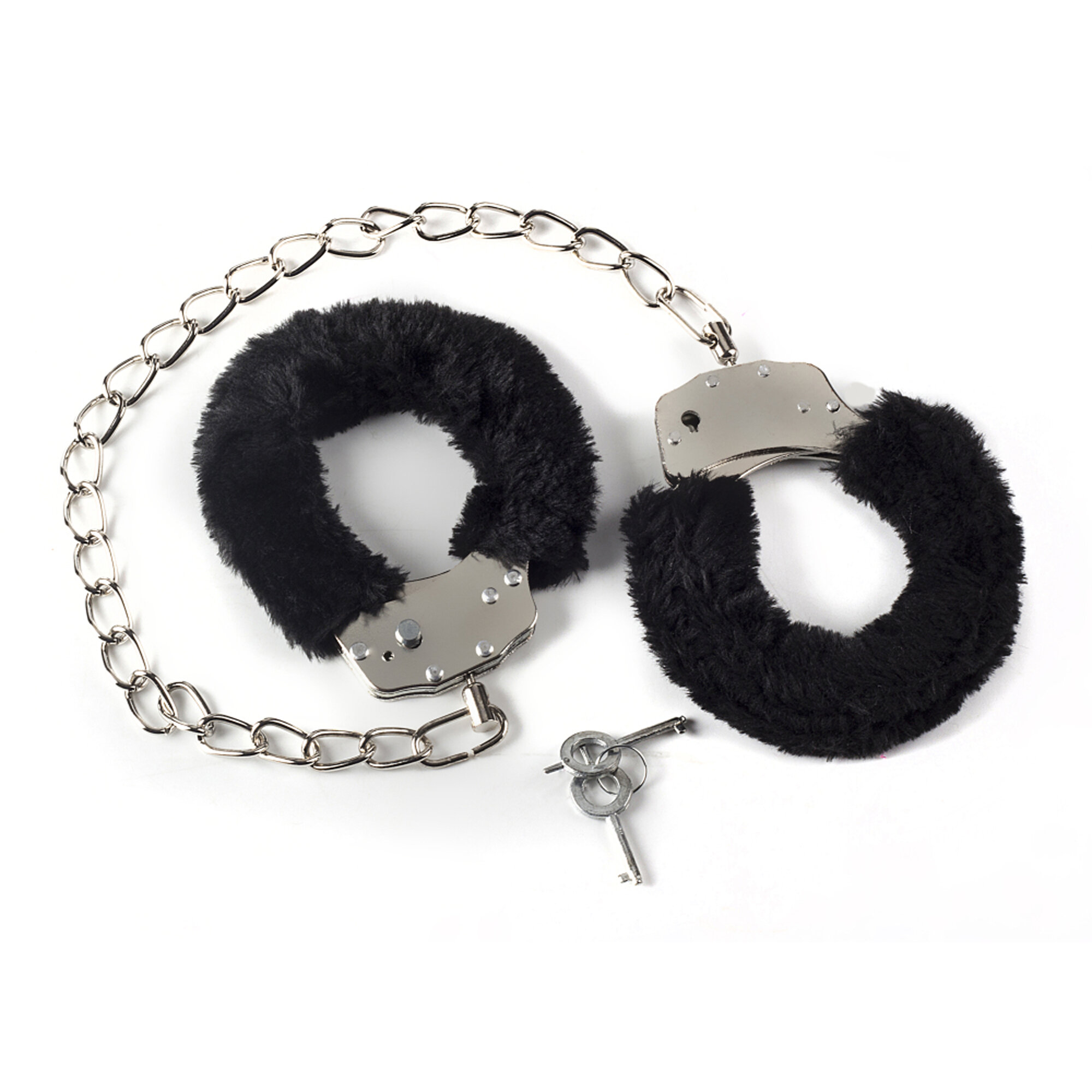 Меховые оковы на ноги BONDAGE черные, Lola Toys, 1020-01lola