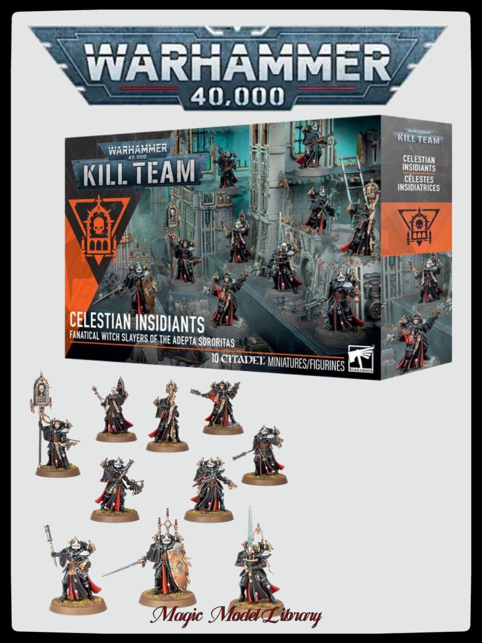 Фигурки Warhammer 40k - Команда убийц: Целестианские инсайдеры, совершенно новые в упаковке.