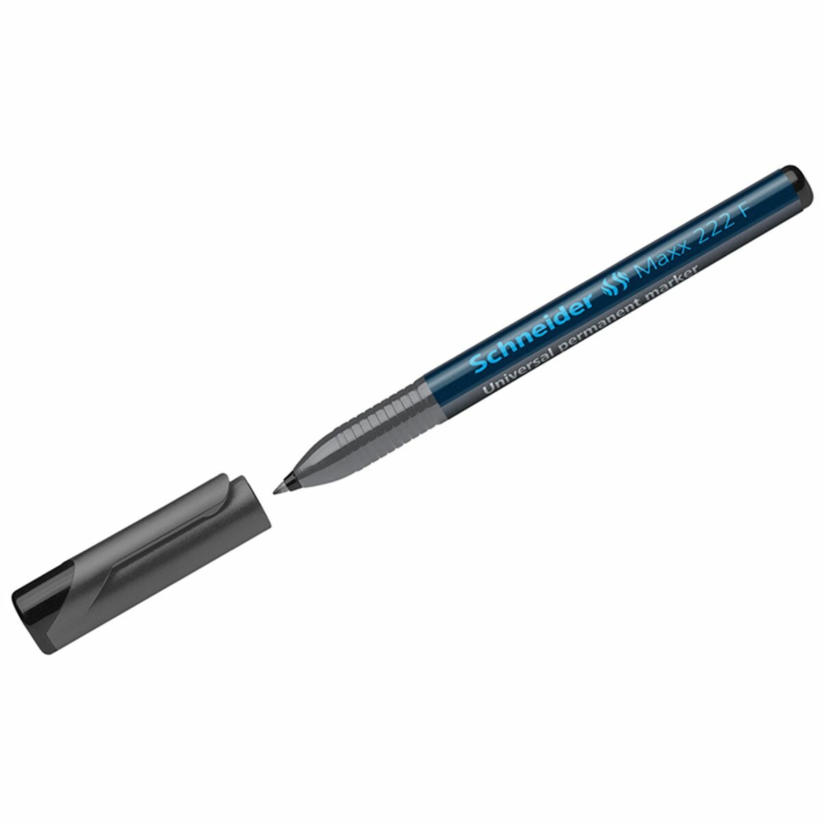 Маркер перманентный Schneider Maxx 222 F (0.7мм, круглый наконечник, черный) (112201), 10шт.