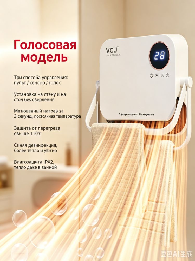Настенный обогреватель для ванной комнаты энергосберегающий