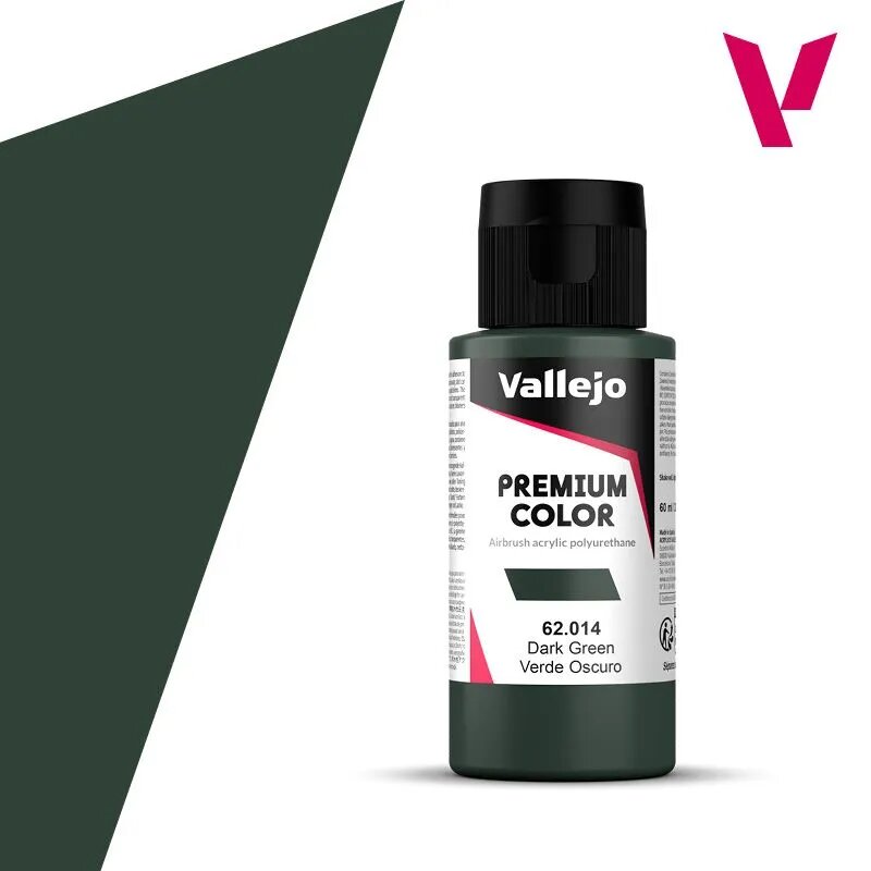 Зеленый темный. Краска акрил-уретановая Vallejo Premium 60мл