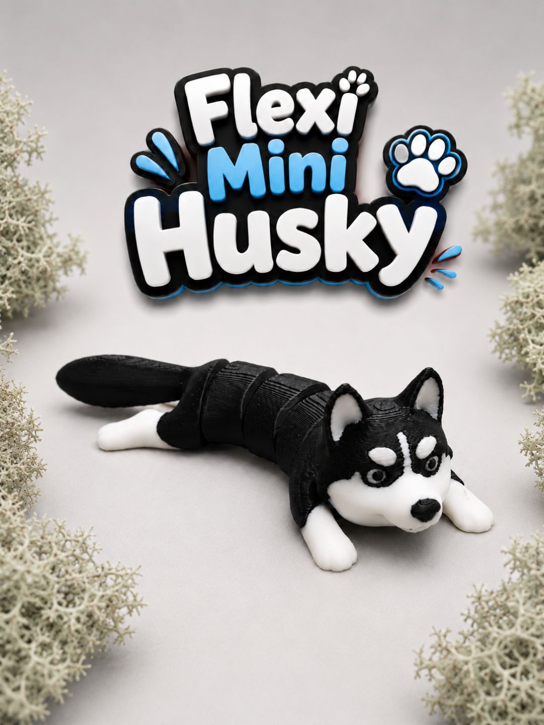 Декоративная фигурка "Flexi Mini Husky" - гибкая игрушка-собака