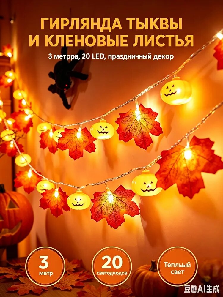 Электрогирлянда интерьерная Игрушки галогенная 20 ламп, 3 м, питание aa, 1 шт