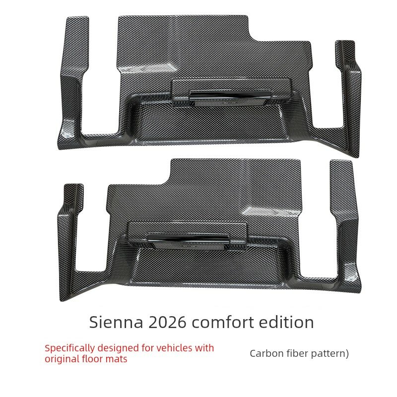 Toyota Sienna 2026 Comfort Edition оригинальная накладка с полом, накладка под вентилятор с карбоновой текстурой