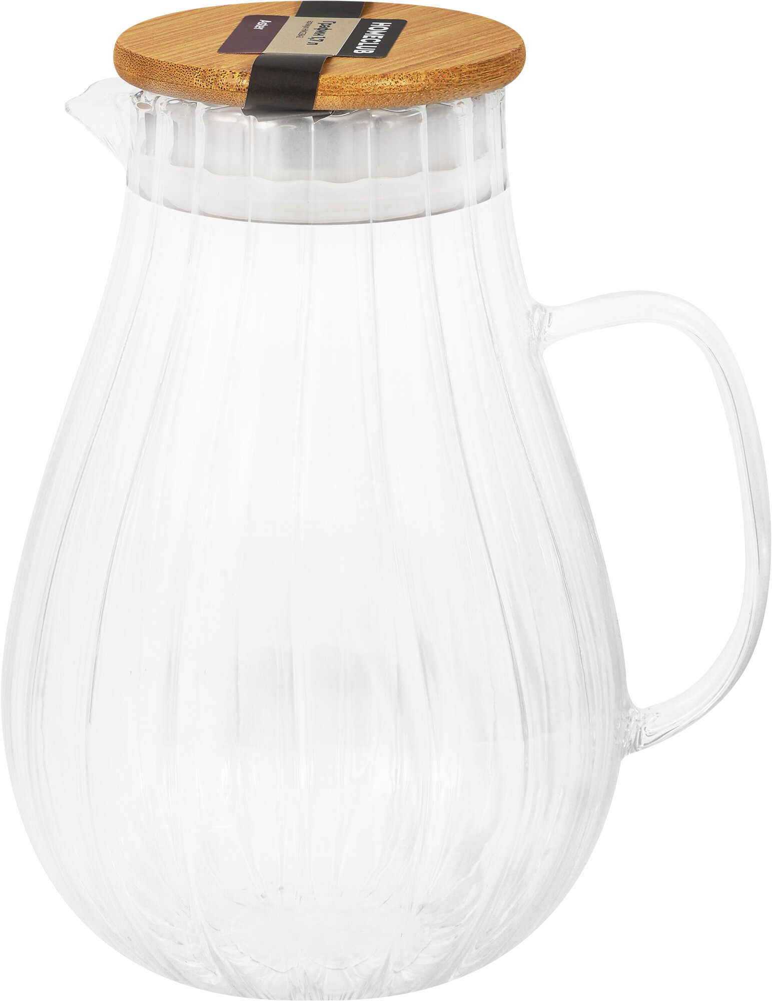 Графин HOMECLUB Aster с деревянной крышкой, стекло, 1.7л, Арт. HMG3842