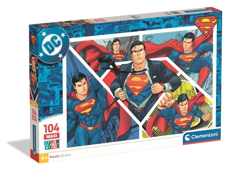 Пазл Clementoni Super Color Superman, макси, 104 элемента, 62 x 42 см
