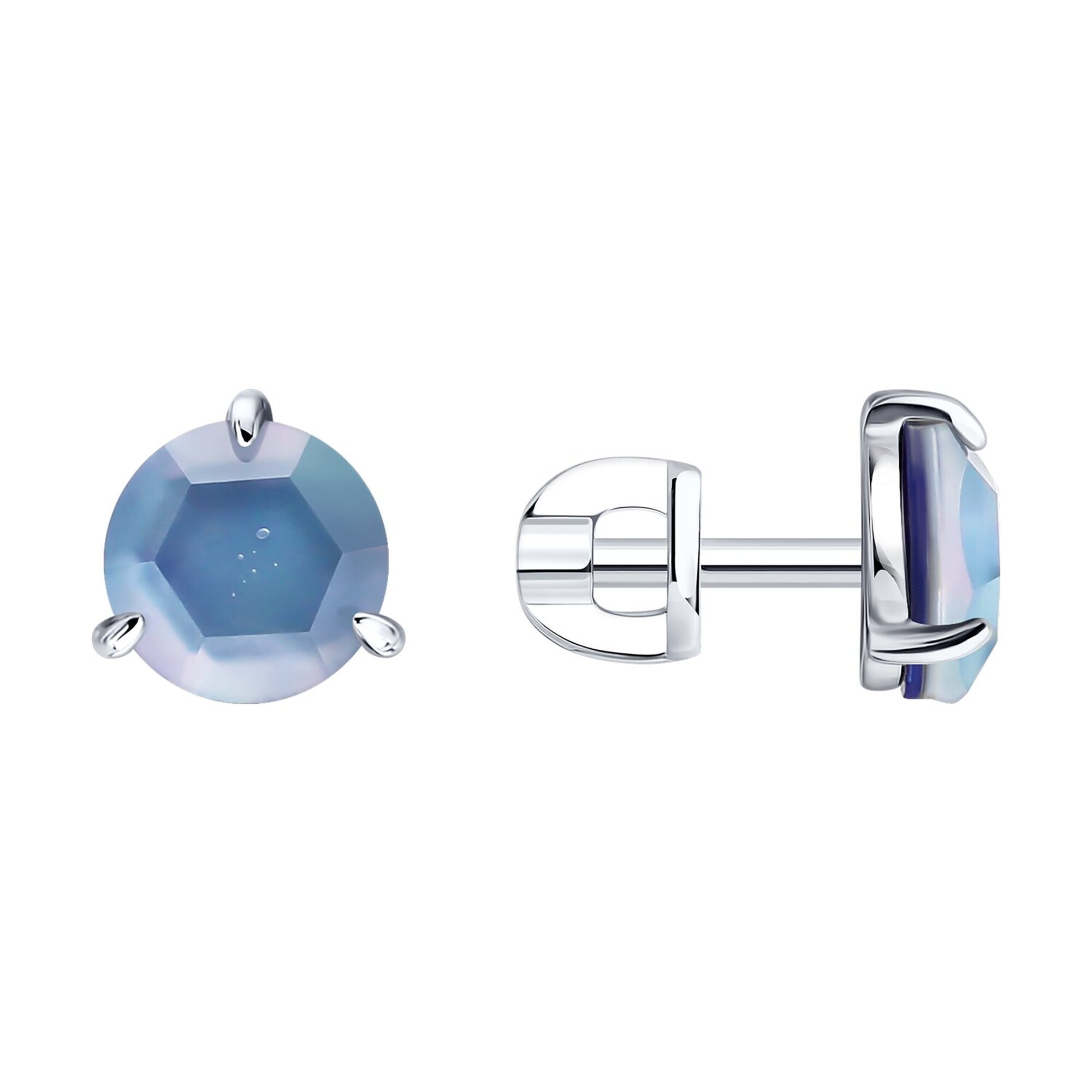Серьги с подвесками Diamant online, серебро, 925 проба, серебрение, перламутр