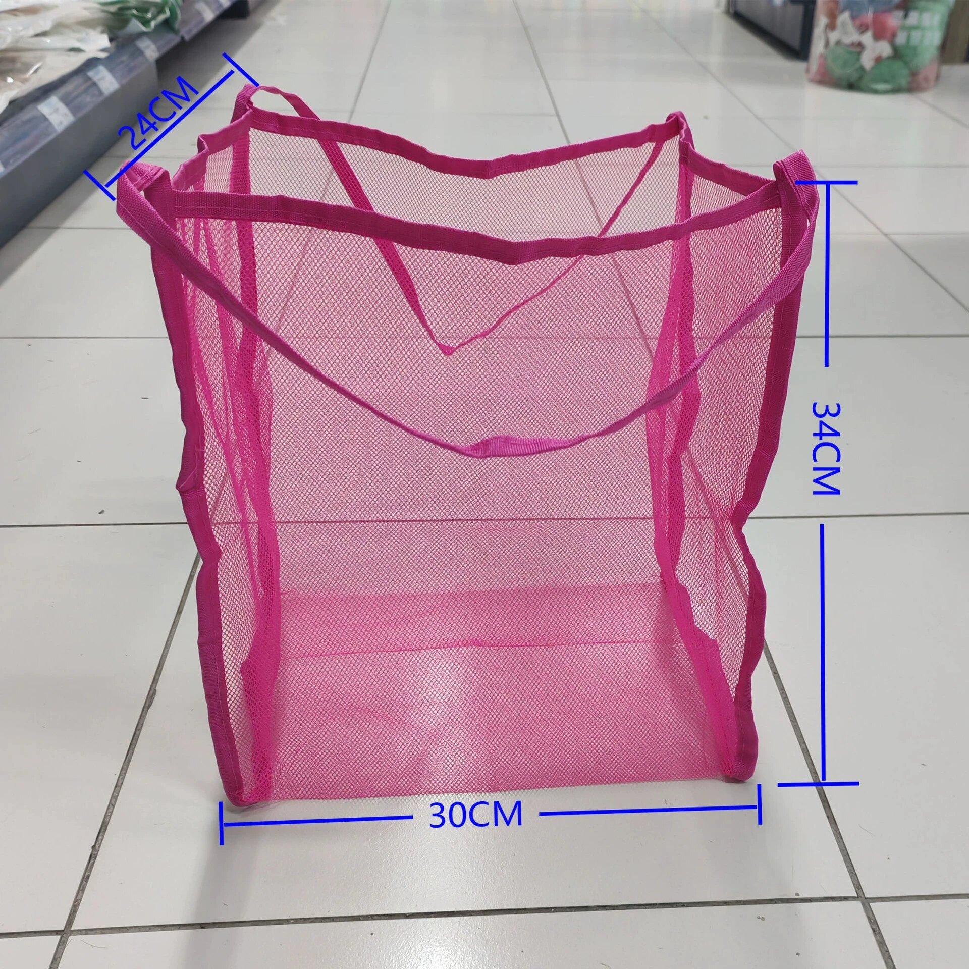 Полиэстер сетчатая сумка для пляжа 2pcs, Красный, rose red