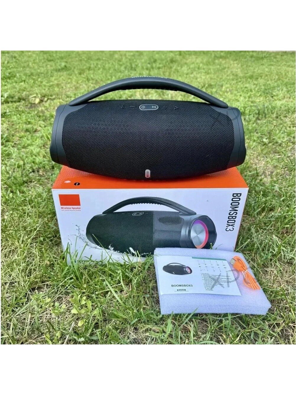 Портативная колонка BOOMBOX 3 черный / Блютуз колонка беспроводная