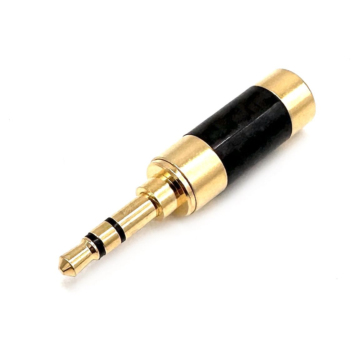 Штекер 3.5 Jack, 3 pin, стерео, карбон золото, на кабель диаметром до 6мм