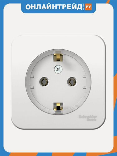 Изображение товара Розетка Systeme Electric (schneider Electric) SCHNEIDER ELECTRIC BLANCA с заземлением, без шторок, (компакт), изол. пл, 16А, 250В, Белый, BLNRA110111