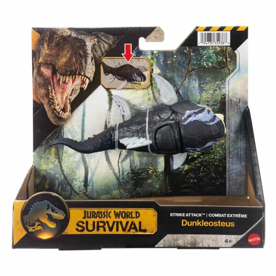 Детская игрушка Mattel Jurassic World Dunkleosteus с моделью динозавра