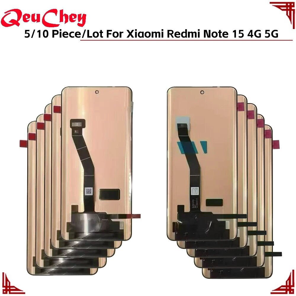 Оптовая продажа 5/10 штук/партия для Redmi Note 15 4G: ЖК-дисплей с сенсорным экраном в 5 Incell 5G
