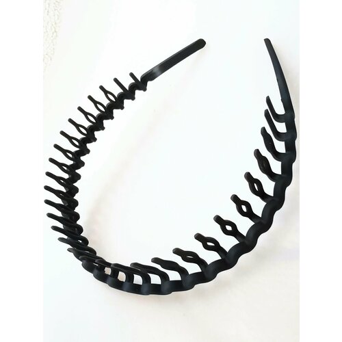 фото Ободок мужской для волос fashion jewelry унисекс грабли /фигурные зубчики. ободок-гребень. цвет синий матовый.