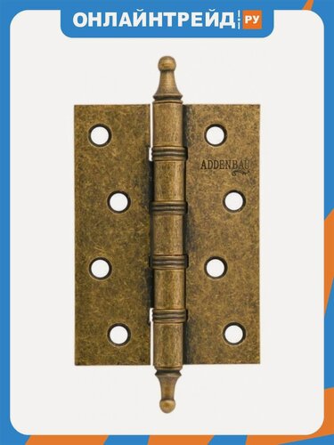 Изображение товара Петли дверные универсальные Adden Bau "Vintage" 100X70X2.5 4W AGED BRONZE, Состар. бронза, 1шт