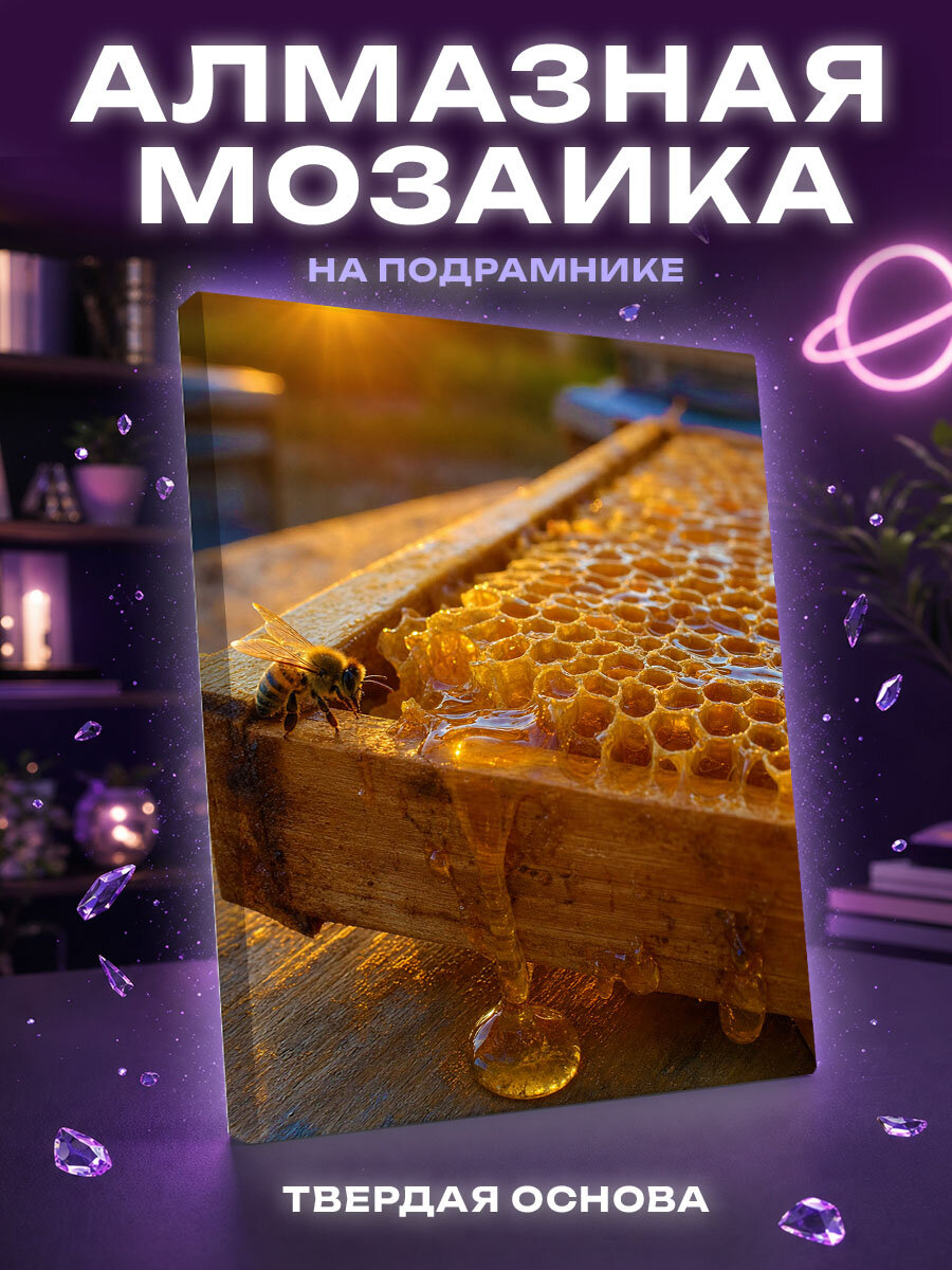 Алмазная мозаика Золотой мёд на пасеке