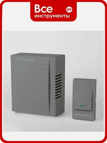 Изображение товара Электрический звонок Elektrostandard DBQ26M WM 1M IP44 бытовой дверной серый a055433