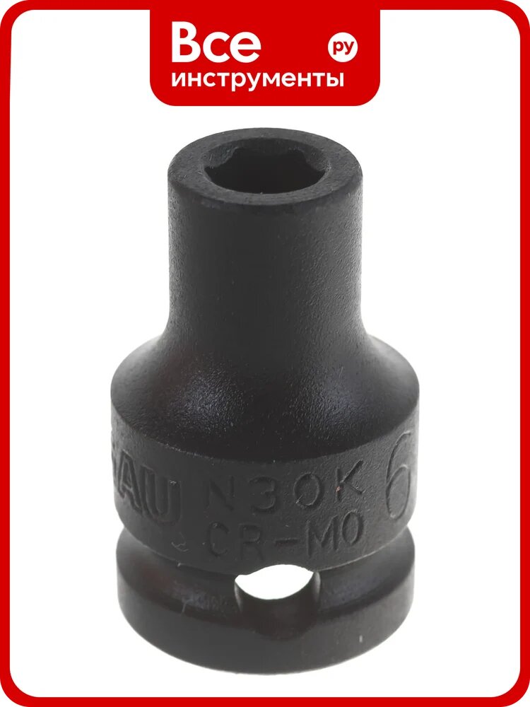 Головка торцевая ударная 6-ти гранная, тип N30K-6 (6 мм; 3/8') NORGAU 064021006