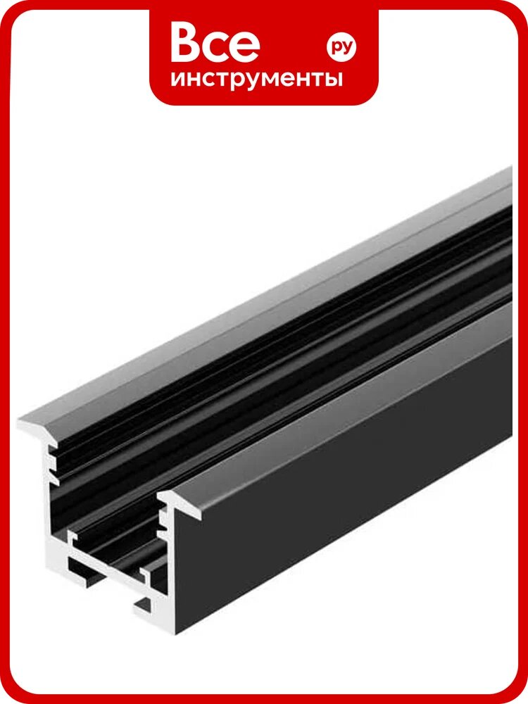 Профиль Arlight SL-LINE-3523-F-2500 BLACK – алюминиевый прямой профиль черного цвета, модель SL-LINE, для светотехники