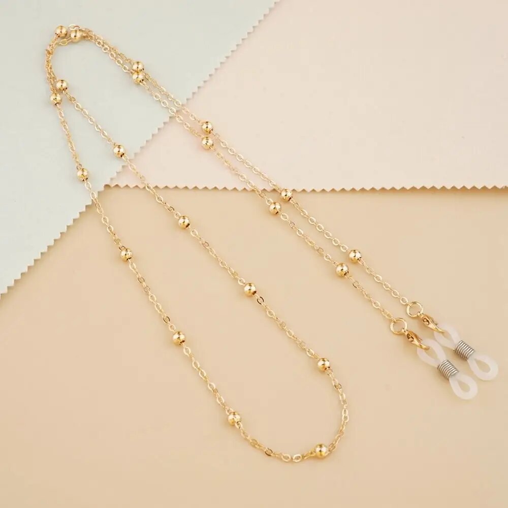 Металлическая цепочка для очков 75 см kc gold