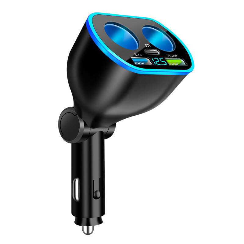 4-портовый автомобильный зарядный блок с поддержкой PD30W, Super22.5W и 3.1А, упаковка в OPP-мешок