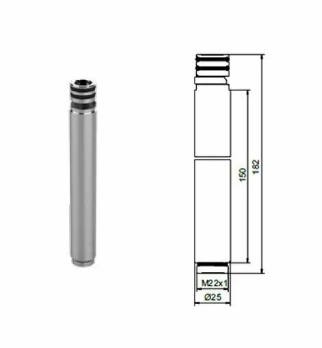 Удлинитель для душевой штанги, хромированный 150мм Vidima B961275AA