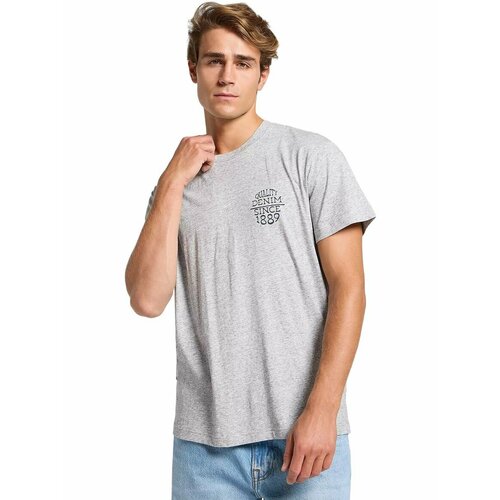 фото Футболка lee men relaxed graphic tee, размер m, серый