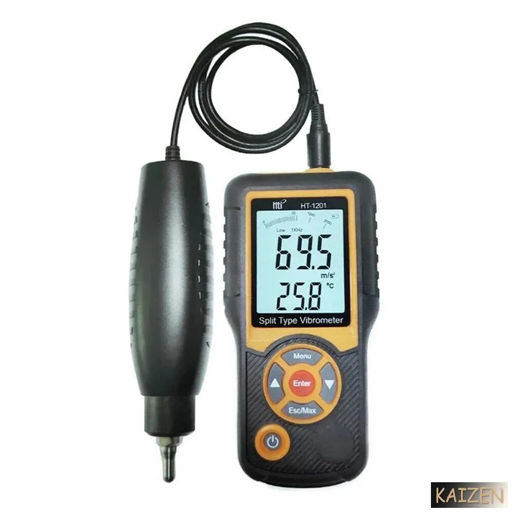 HT-1201 Портативный ЖК-вибромер с раздельным зондом 0,1-199,9 м/с 5% Цифровой анализатор вибрации