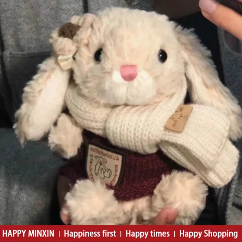 Свитер в стиле «Каштан» (шарф + свитер + цветная заколка) для Jellycat Bunny (без куклы)