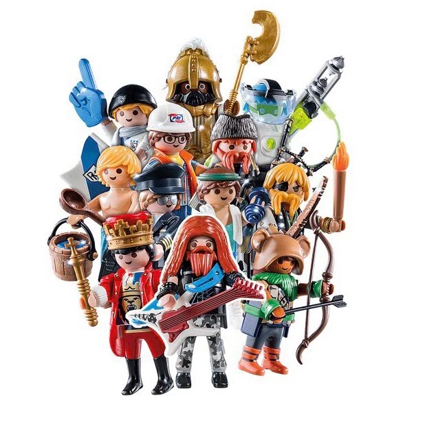 Playmobil S18 Мужская Фигурка Комплект - 12 Штук Слепая Упаковка Игрушка, Коллекционные Мини-куклы для Детей