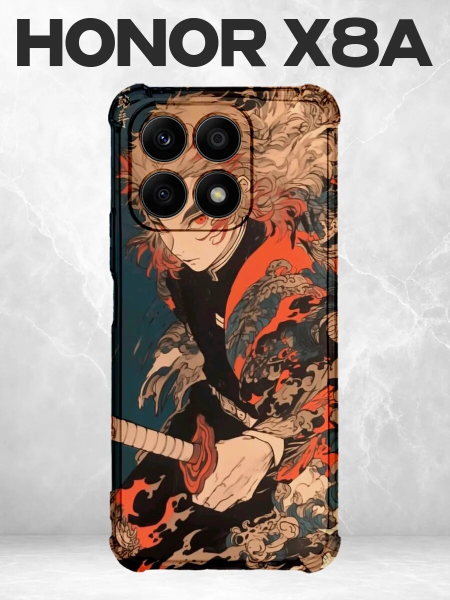 Чехол на Honor X8A Ренгоку Клинок рассекающий демонов