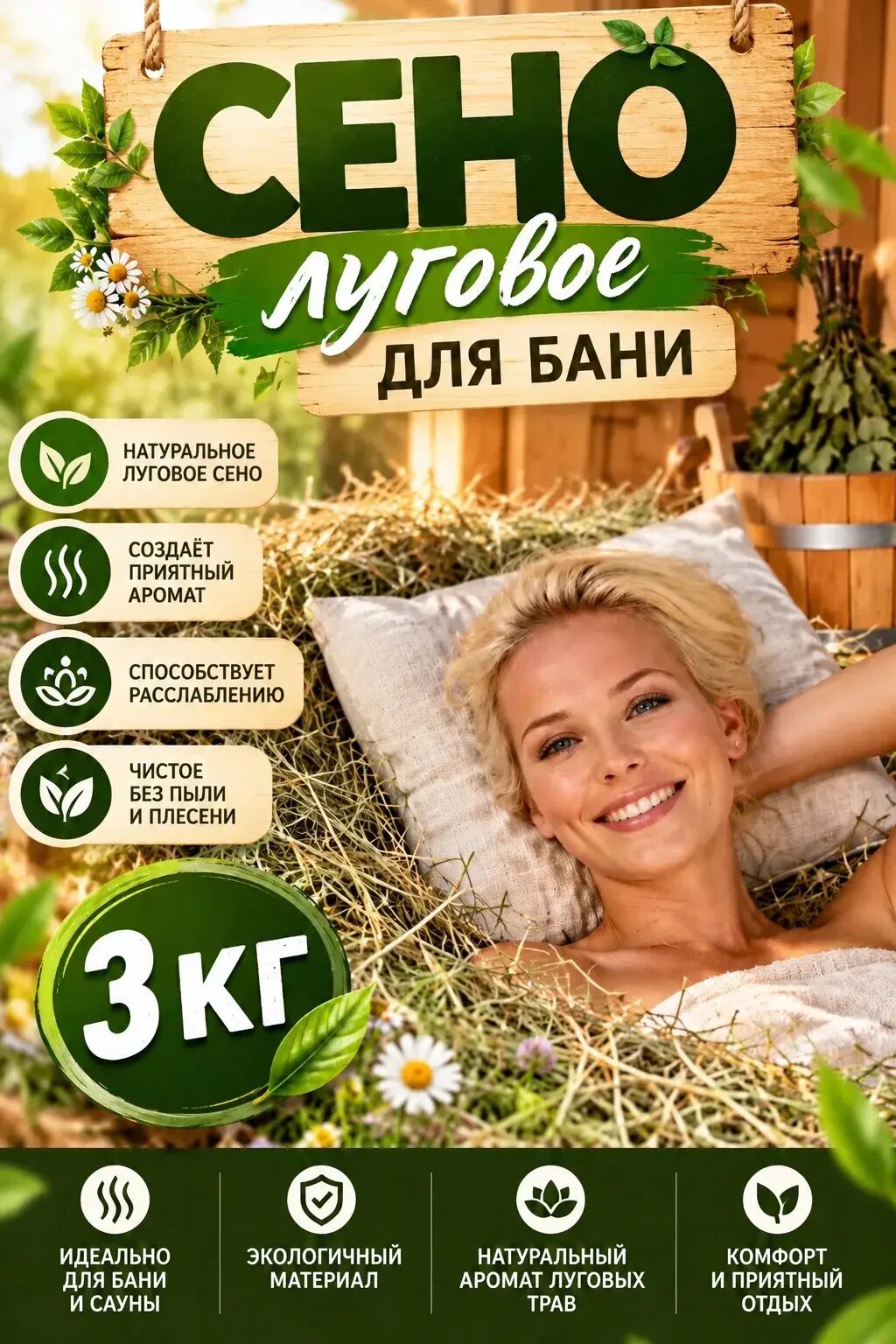 Сено для бани