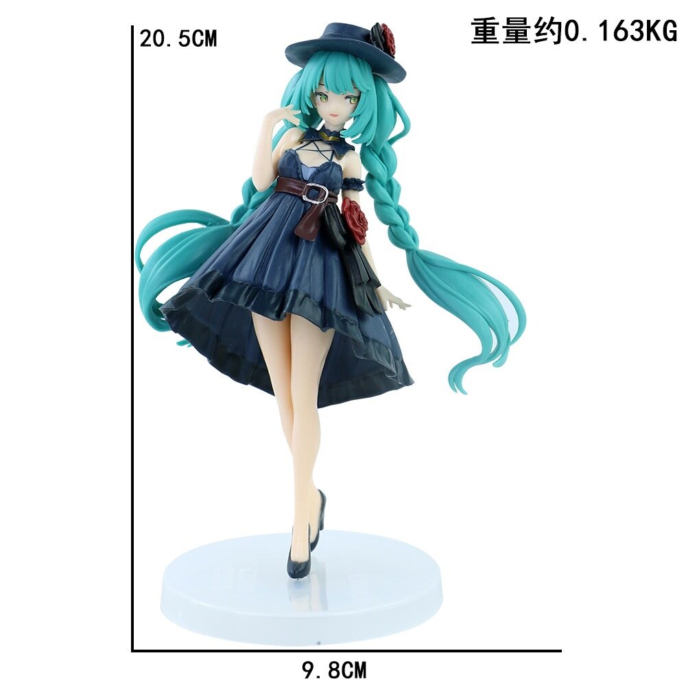 Чёрное платье. Miku Начальный голос, чтобы сделать аниме вокруг 2 Юаньмин Юная девушка, чтобы играть в коллекцию
