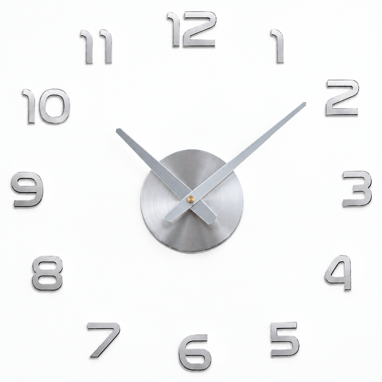 Настенные часы diyclock, акриловые, 50-70см, полностью серебристые