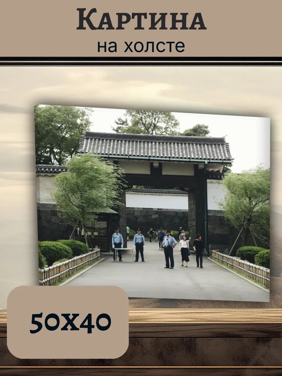 Картина Япония Japan 40x50 ворота Императорского дворца