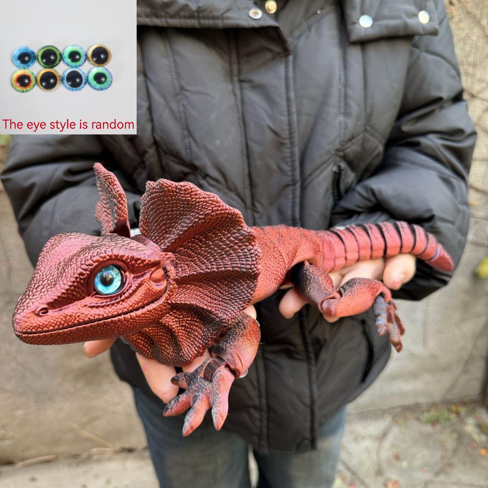 3D‑печать фигурка ящерицы‑зонтика, подвижная модель, декор рабочего стола, подарок