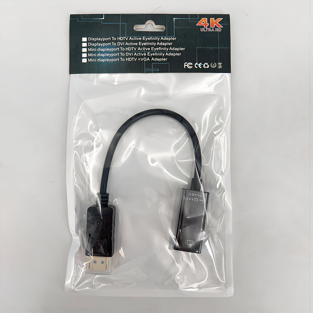 Адаптер DisplayPort to HDMI 4K 30Гц для подключения монитора проектора ноутбука видеопередача аудио синхронная