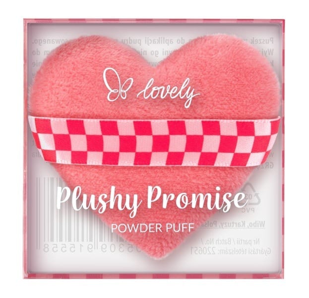 Кисть косметическая Lovely Plushy Promise, пуховка для пудры в форме сердца