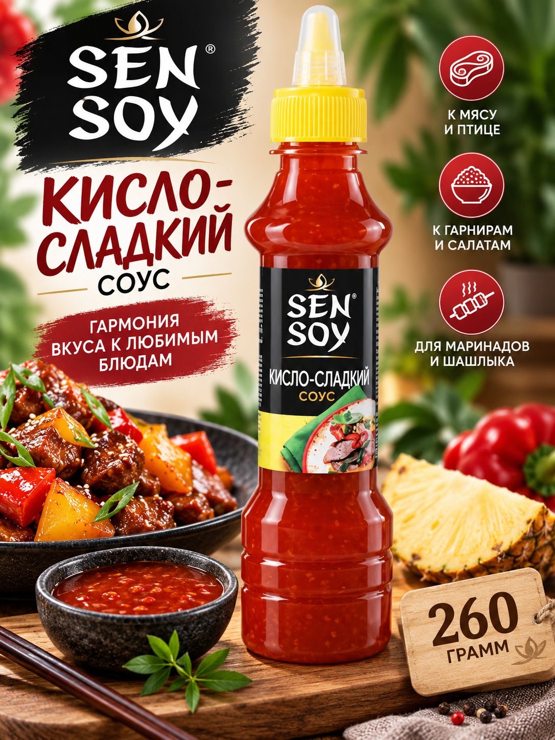 Соус кисло-сладкий 260 грамм 1 штука