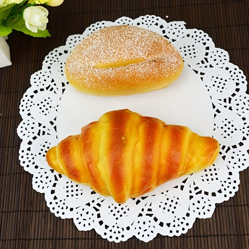 Бумажные декоративные салфетки с кружевом, 100 шт, белые, круглые, винтажные, диаметр 8.5 дюймов, для сервировки стола, вечеринок и свадебного декора